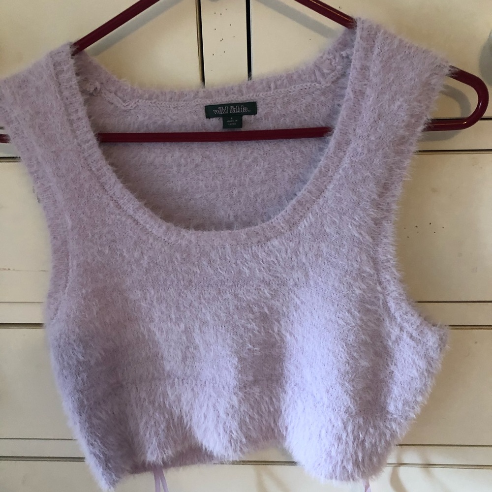 Fuzzy Purple Tank Top